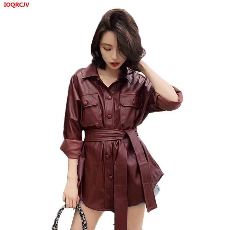 faux leather trench coat womens