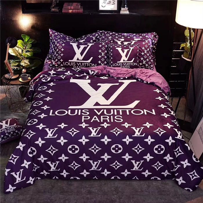 Pink Louis Vuitton Duvet Cover