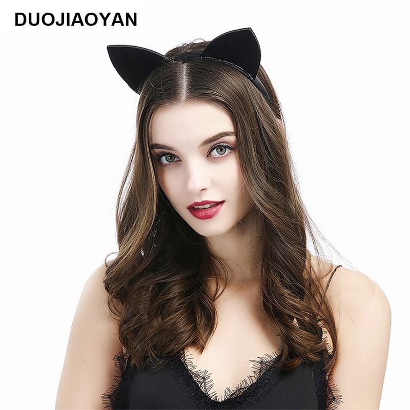 Black Cat Ears Women Headband Christmas Party Hairband for Girls Cute Sexy Fabric Hair Band Hair Black Cat Ears Women Headband Christmas Party Hairband for Girls Cute Sexy Fabric Hair Band Hair