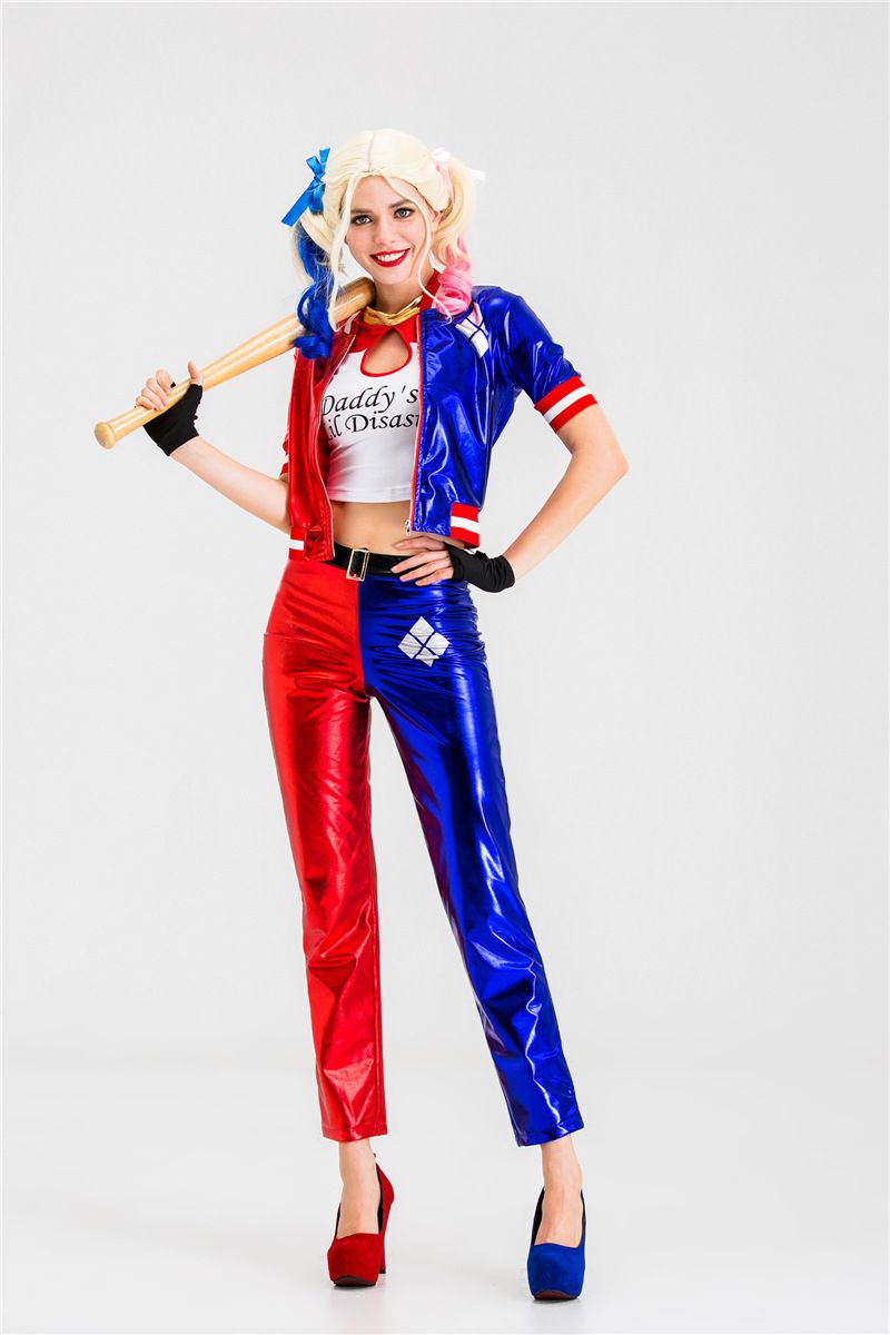 Compra El Suicidio Fase Libre Del Envío De Escuadrones Damas Harley Quinn  Disfraces Cosplay Adulto De Halloween Trajes Pequeños Feos Camiseta Guantes  Coat Pantalones Barato | Entrega Rápida Y Calidad | Es.Dhgate