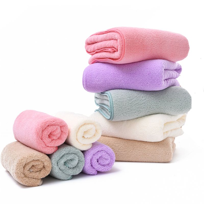 Coral Fleece Flowers Bath Towel Super Absorbent Soft Face Towel