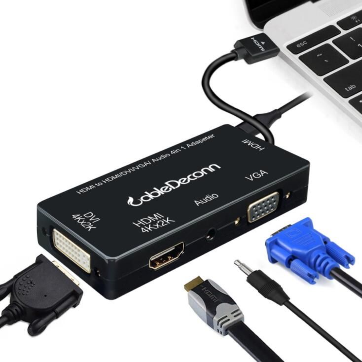 træthed Investere bygning HDMI Splitter to HDMI DVI VGA Audio Converter Gold-plated Jack 4K for Laptop Computer HDTV træthed Investere bygning HDMI Splitter to HDMI DVI VGA Audio Converter Gold-plated Jack 4K for Laptop Computer HDTV