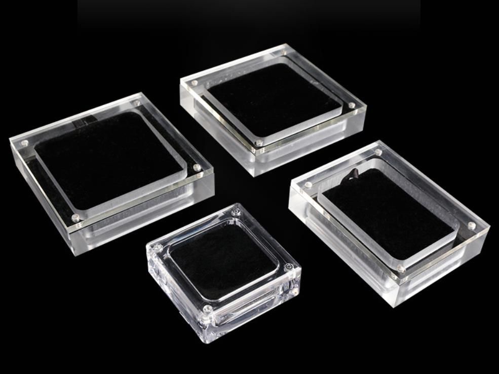 2020 Clear Acrylic Square Gem Gemstone Holder Beads Jewelry Display