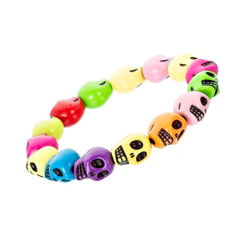colorful skull bracelet