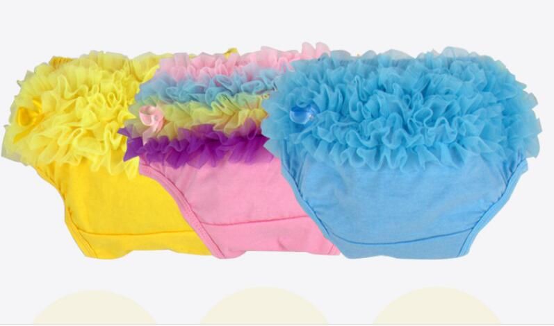 Baby Girls Toddler Cotton Bloomers Ruffle with Bow Diaper Covers Briefs Underwear Set for Infant Kids Girls 6-Pack