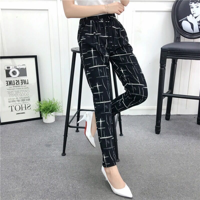 Men/'s Summer Fashion Slim Comfortable Striped Plaid Black White Casual Pants Hot