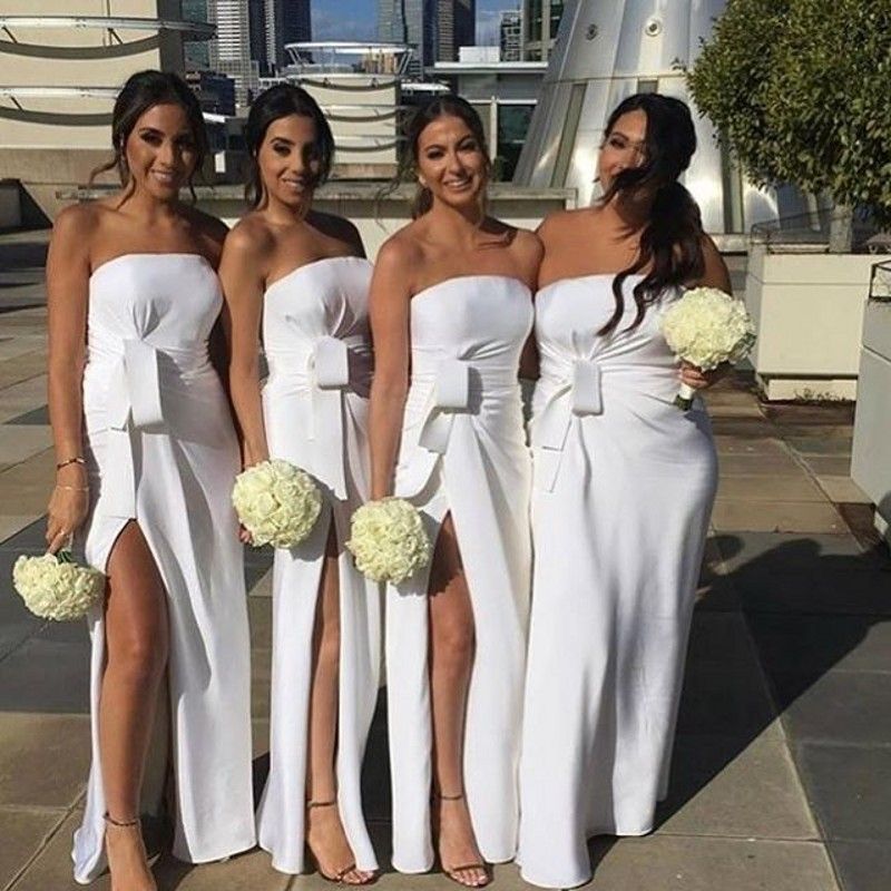white bridesmaid dresses kids