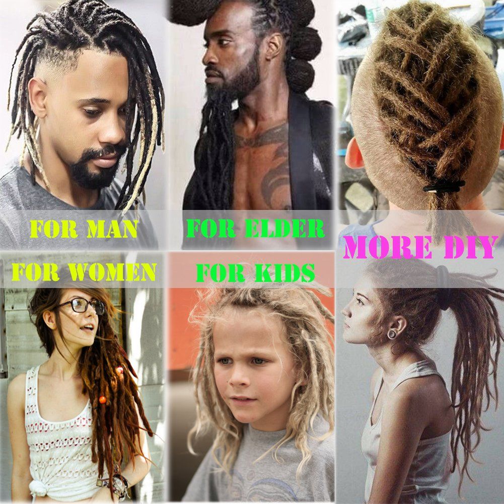 2019 20inch Dreadlocks Hair Extensions Ombre Two Tone For Men