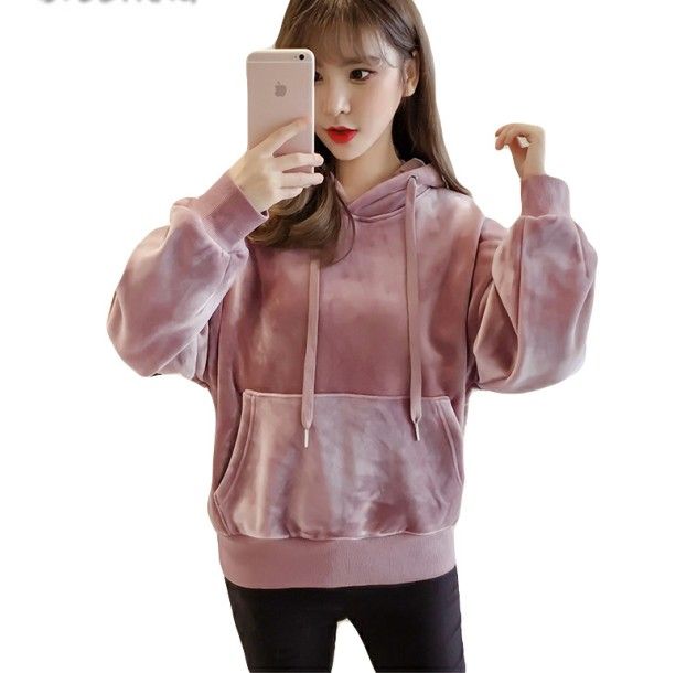 Compre Nuevo Otoño Invierno Mujer Sudaderas Oro Terciopelo Grueso Sudaderas  Con Capucha Moda Sudadera Con Capucha Jersey Tops Corto Ocio Estudiante  Capa Femenina A 12,86 € Del Lookpack | DHgate.Com