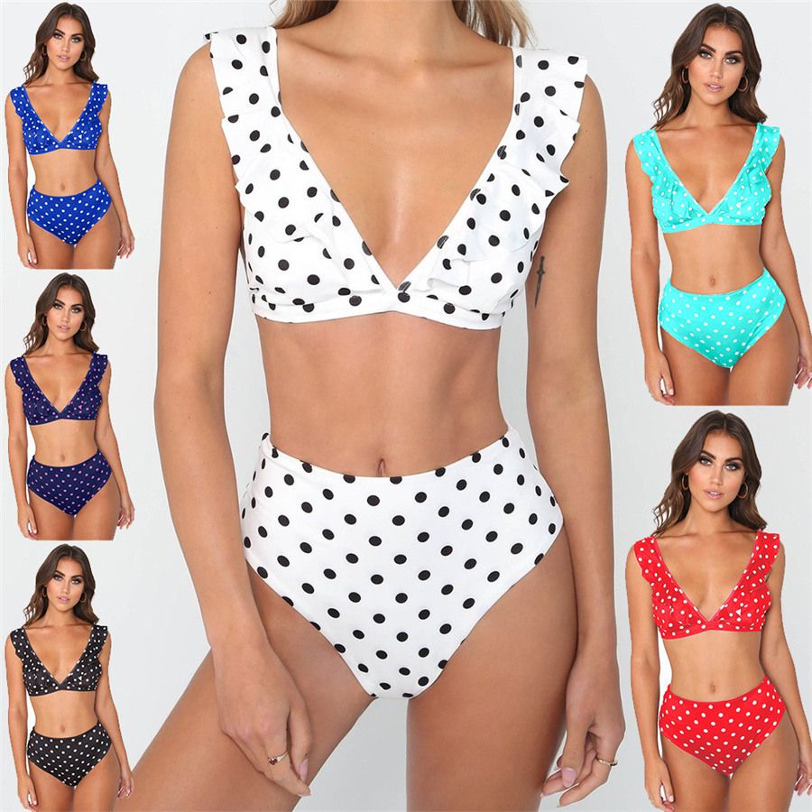 women's polka dot swimsuit