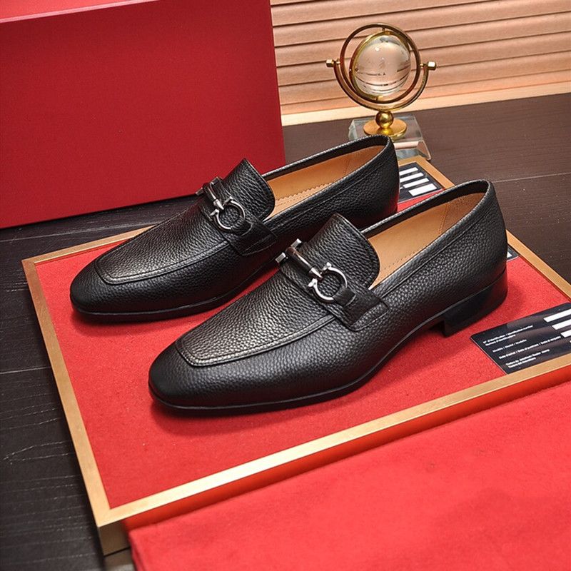 Top Quality Designer Formal Dress Shoes For Gentle Men Black Genuine