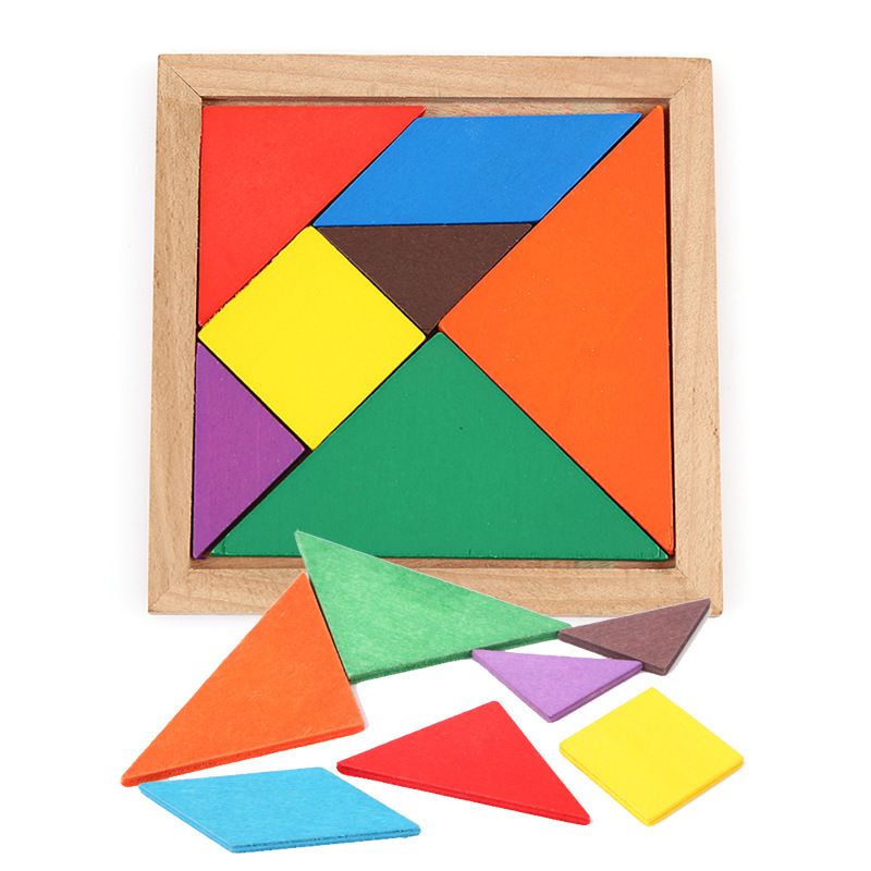 Satin Al Ahsap Tangram 7 Parca Puzzle Renkli Kare Iq Oyun Zeka Cocuklar Icin Akilli Egitici Oyuncaklar Tl6 99 Dhgate Comda