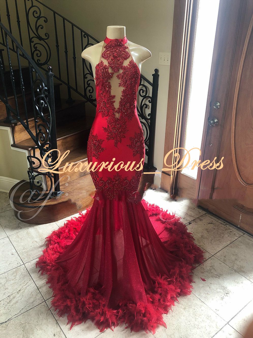 80s red prom dress