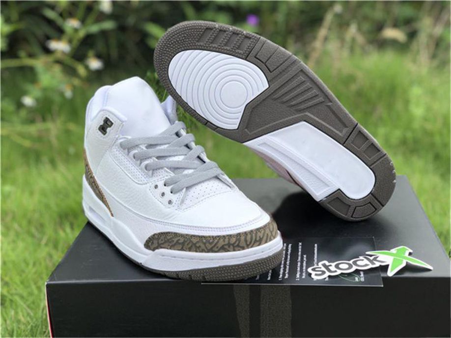 2018 New Released 3 Mocha 3s White Brown Man Limited Basketball Shoes 136064 122 Authentic 