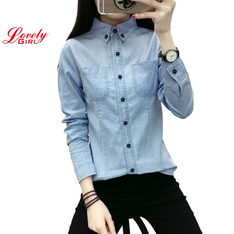 Compre Camisas De Blusas Para Mujer Jean Camisa Mujer De Manga Larga Para  Mujeres Tops Y 2021 Lady Casual Ropa Blusa Camisa Jeans Feminina A 16,03 €  Del Qutecloth | Es.Dhgate.Com