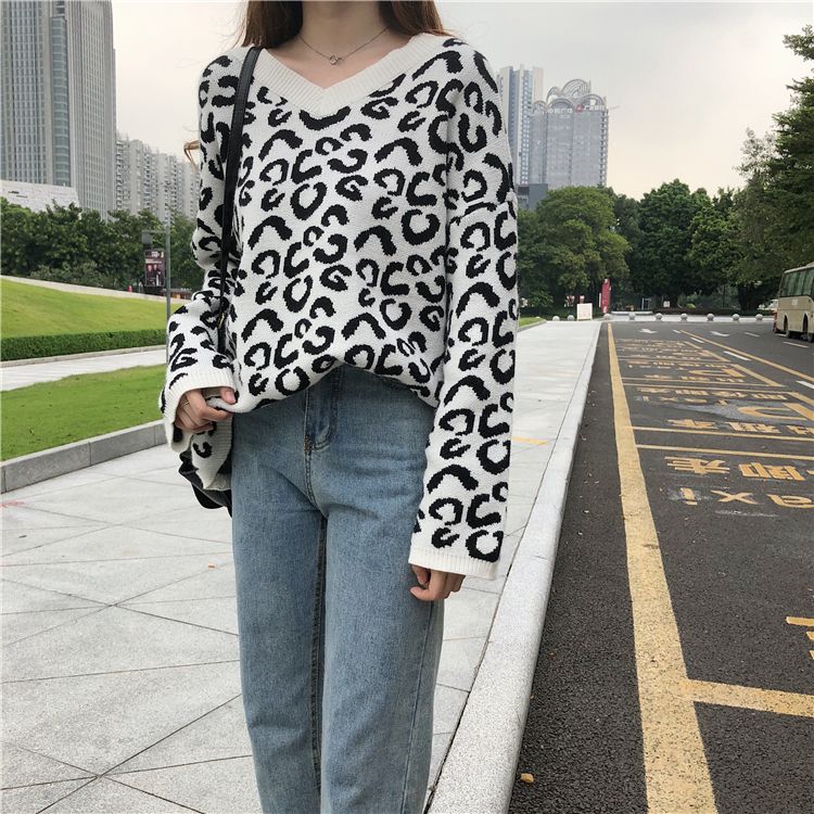 chandail leopard femme