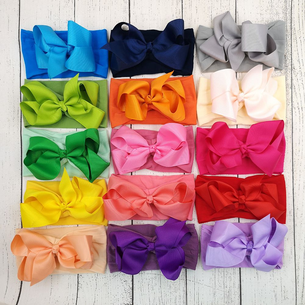 stirnband accessoires bogen haarband bowknot die mädchen nylon wickeln haar