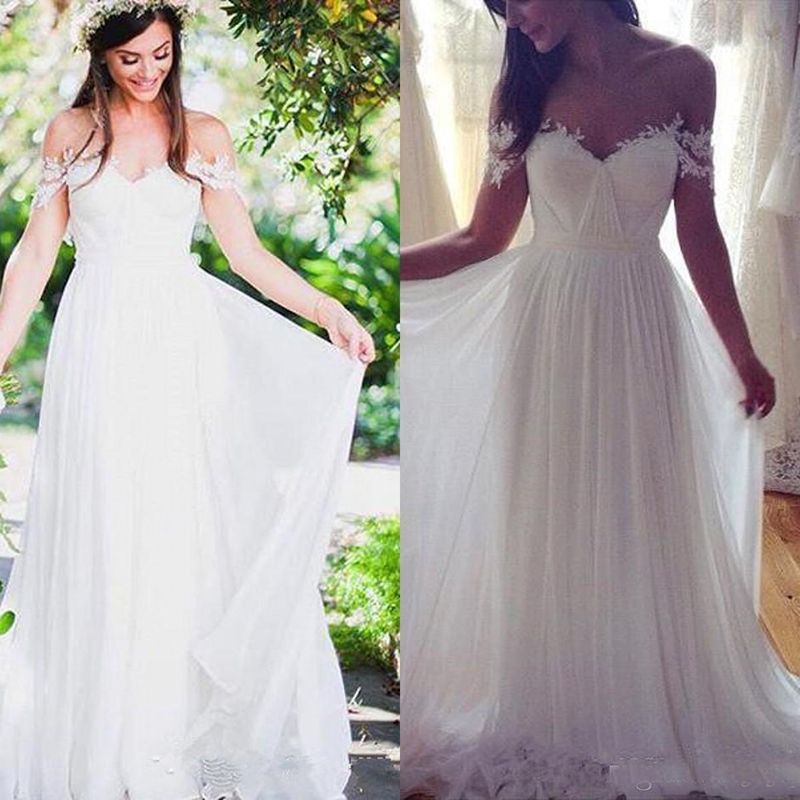 simple flowy wedding dress