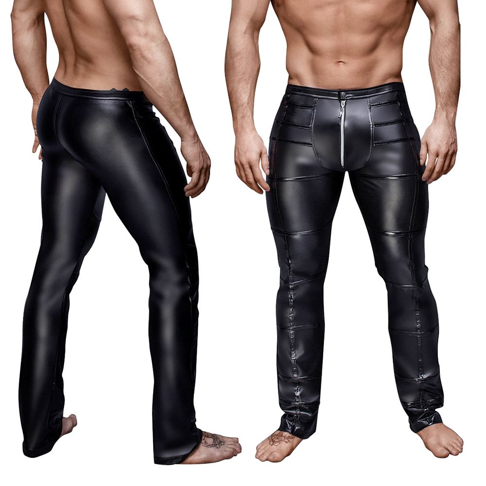 mens leather pants outfit