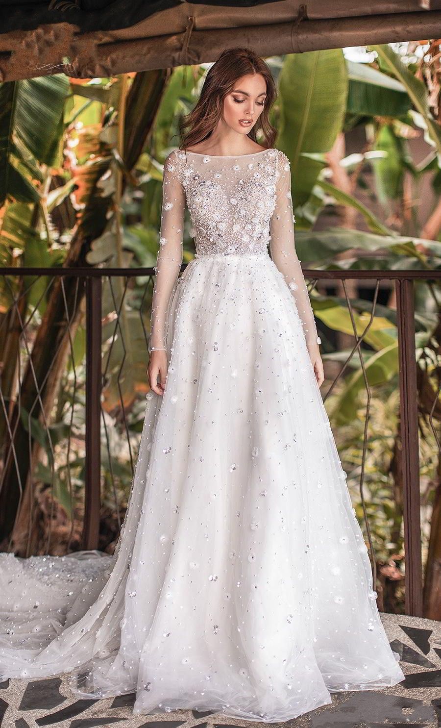 Acquistare 2020 Maniche Lunghe Abiti Da Sposa Con Cristalli Strass Maggiore  Perline Backless Abito Di Sfera Elegante Arabric Dubai Abiti Da Sposa  Economico | Consegna Veloce E Qualità | DHgate Italy