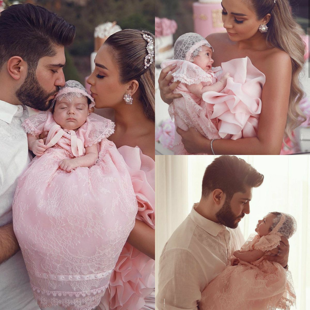 pink baptism dress