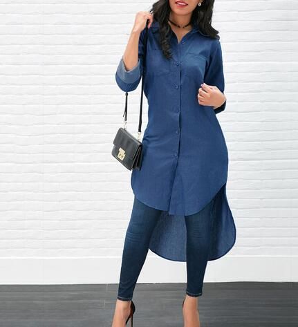 Camisas largas con jeans Clearance