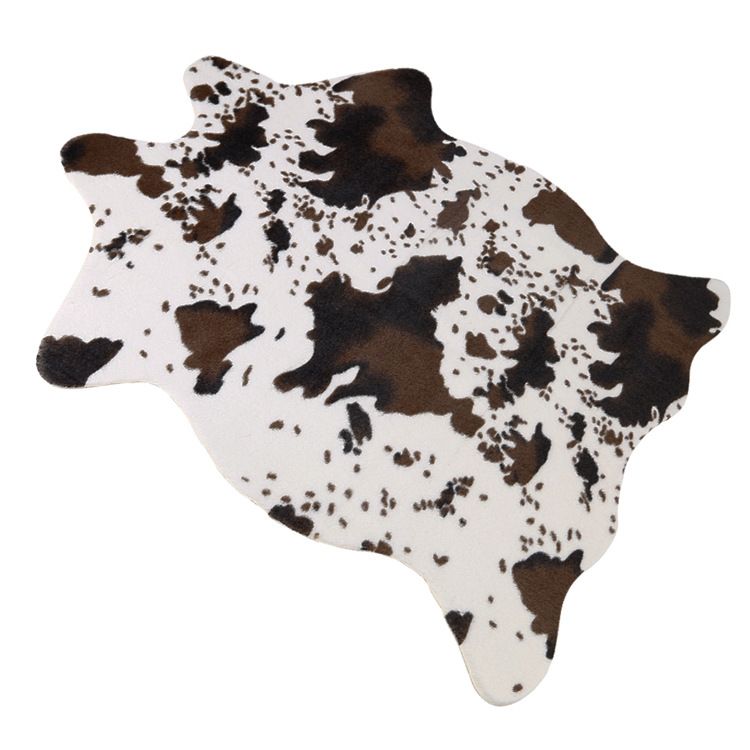 Cow Rug Print Rug Faux Cowhide Animal Pattern Carpet For Bathroom