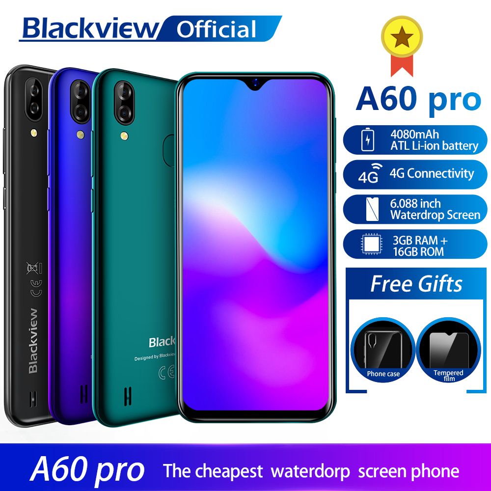 Blackview A60 ProスマートフォンMTK6761クワッドコアAndroid 9.0 ...