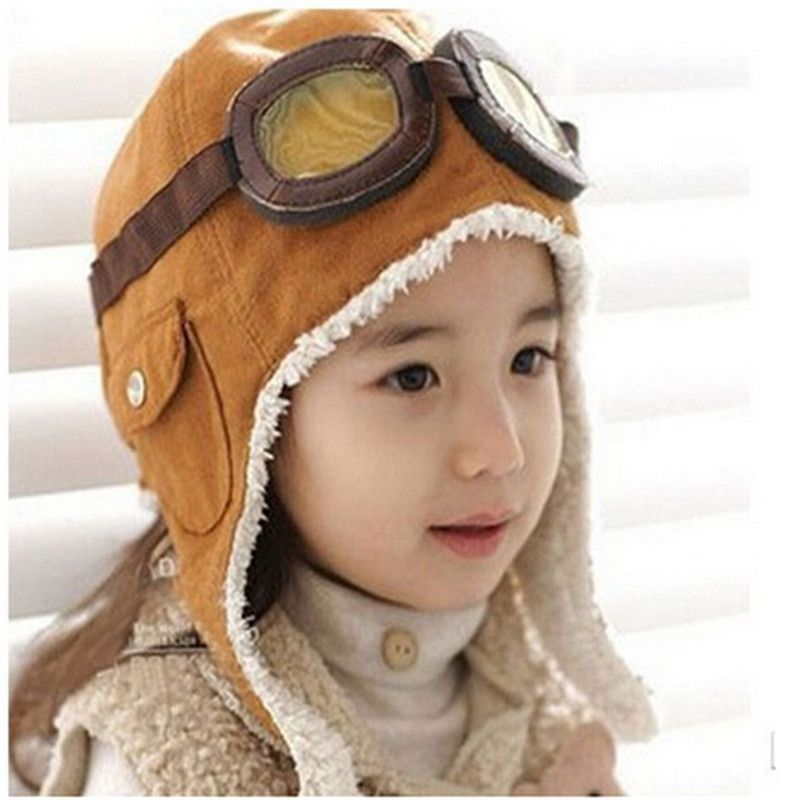 white baby pilot hat