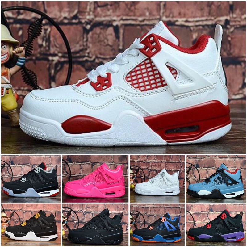 Compre Nike Air Jordan 4 Baratos Nuevos Hombres Jumpman 4 IV Zapatos De  Baloncesto 4s Juveniles Para Niños Blanco Juego Real Naranja Azul  Multicolor Tatuaje Rojo J4 J4 Zapatillas De Tenis A
