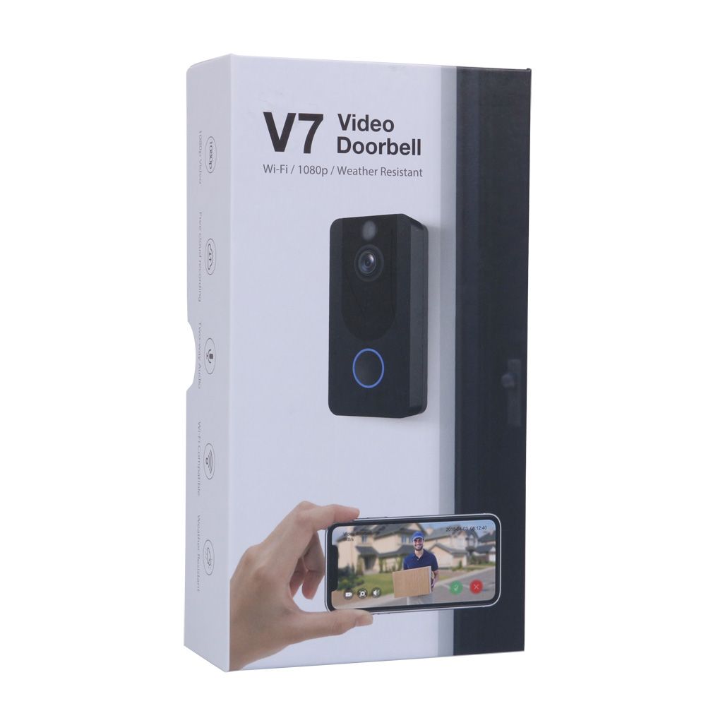 EKEN V7 HD 1080P Smart Home Video Doorbell Camera Wireless Wifi Real