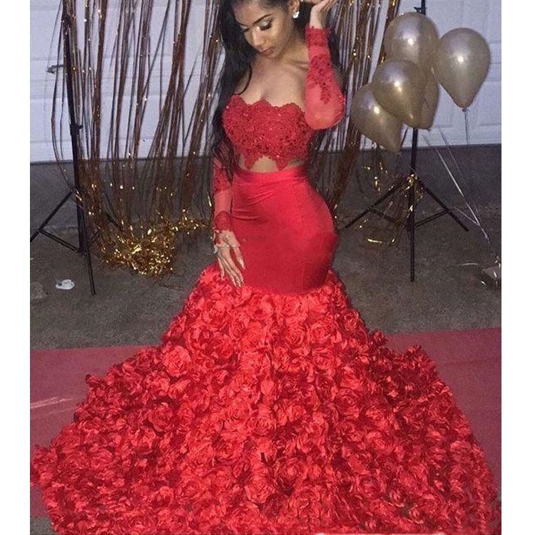 dhgate red prom dress