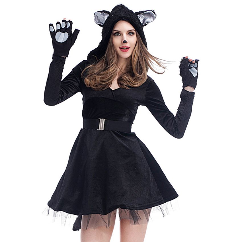 Acquista Costume Da Animale Costume Nero Gatto Adulto Sexy Di Alta Qualita Di Halloween Giochi Di Ruolo Costume Il Breve Vestito Da Partito Di Halloween Delle Donne A 38 08 Dal Lany0128