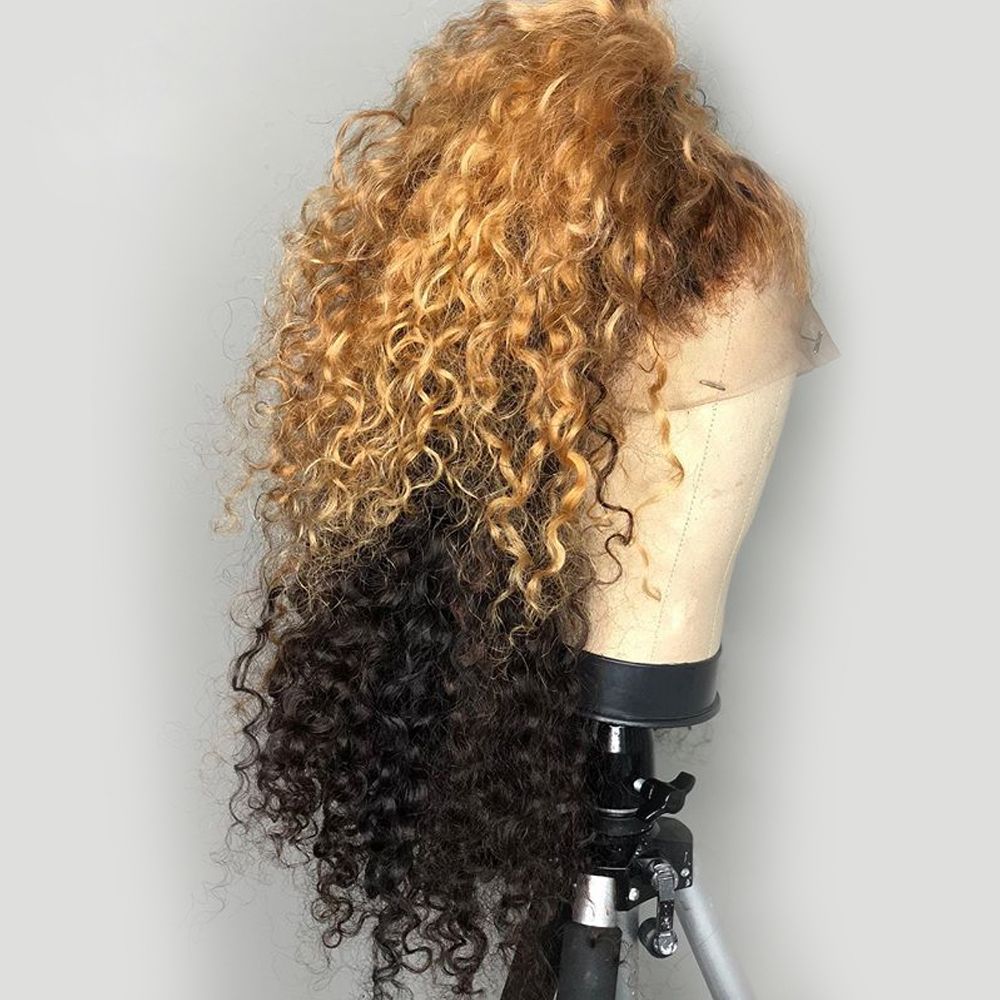 Highlight Ombre Honey Blonde 13x6 Deep Part Lace Front Human Hair