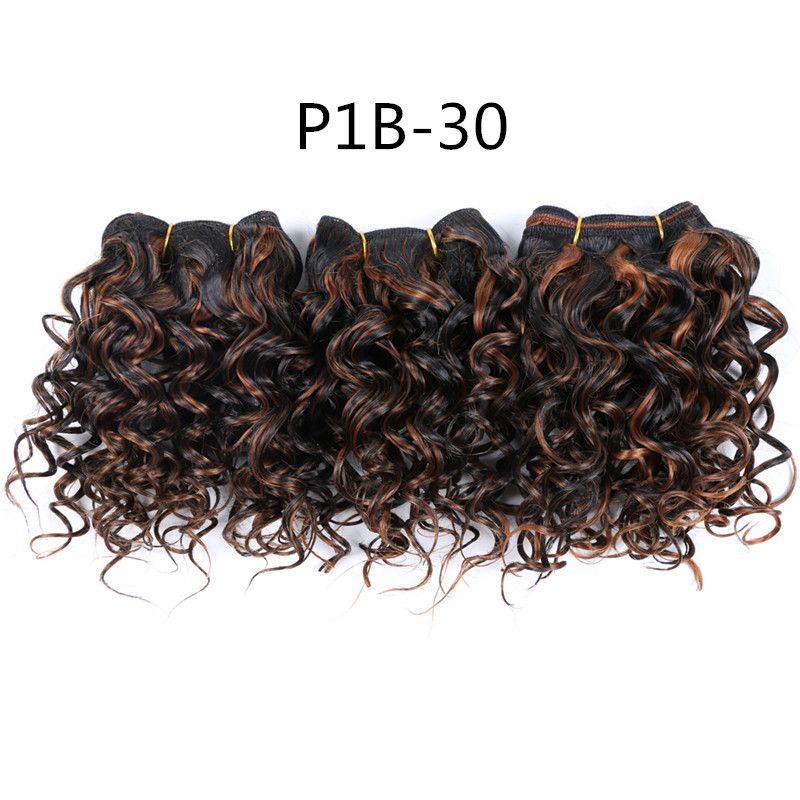 2020 Afro Kinky Curly Synthetic Hair Weave Bouncy Jerry Curl Natural