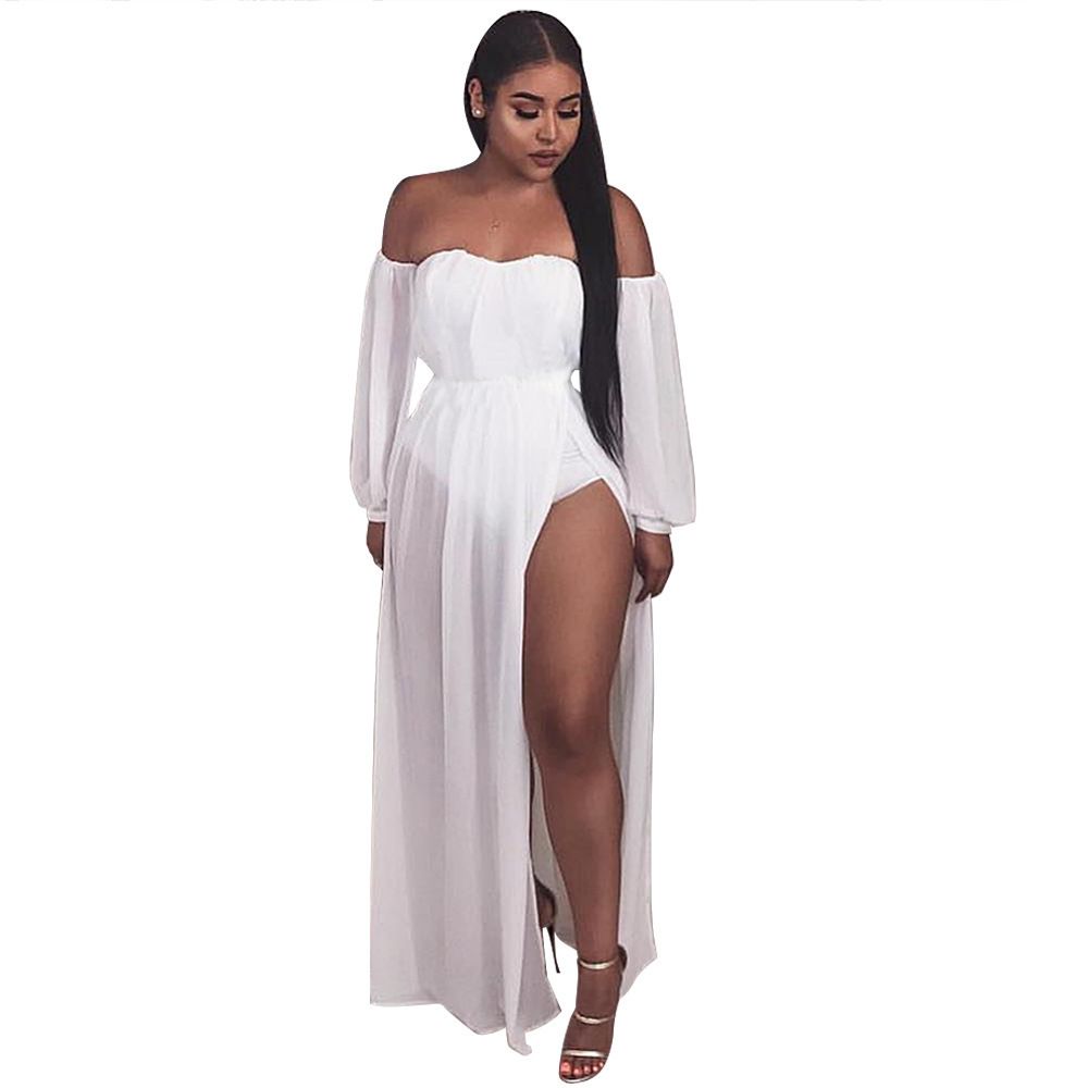 high slit casual dress