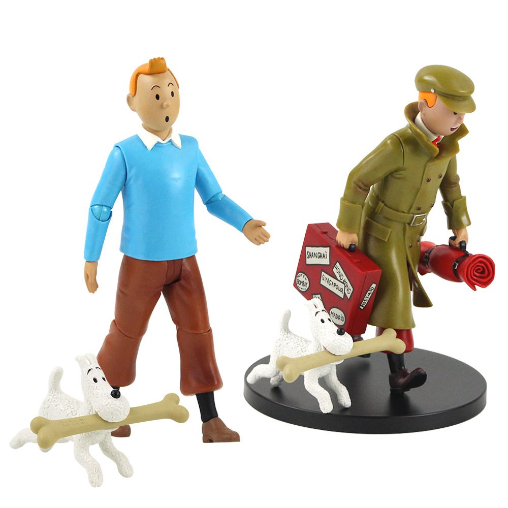 Figurine les aventures de Tintin BD Milou chien dessin animé statue modèle pvc 
