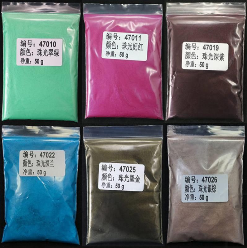 50g Natural Mineral Cosmetic Grade Mica Powder Natural Pearlescent Mica Powders, Dye For Nail