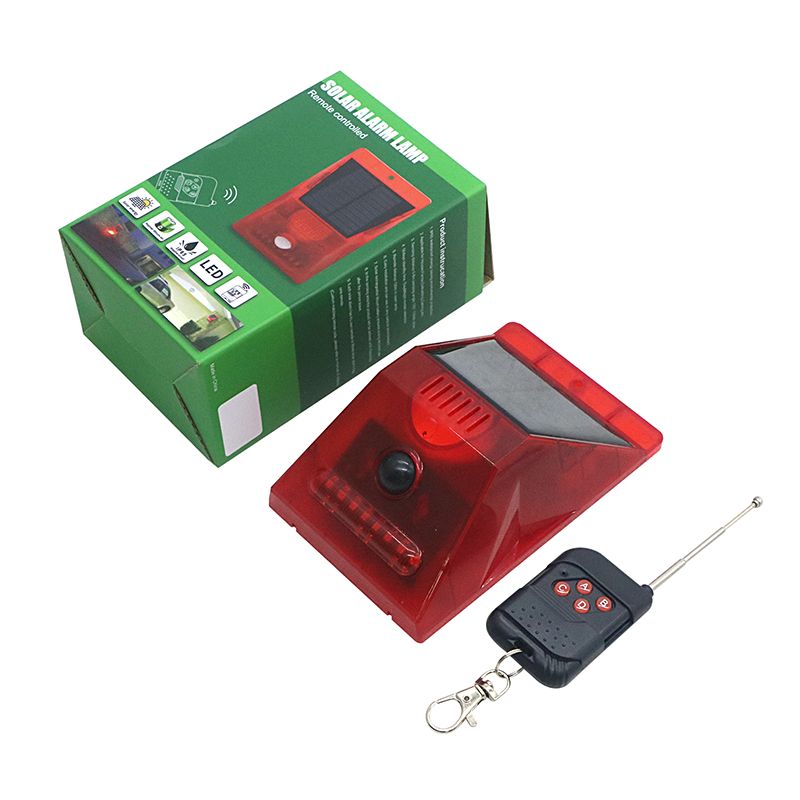 2021 Solar Alarm Strobe Light Flashing 8 LEDs Light Motion Sensor