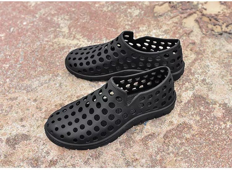 ligeros zapatillas de playa Baotou con agujeros white yellow#Zapatos con agujeros para padres e hijos Unisex informales ligeros zapatillas de playa Baotou con agujeros white yellow#Zapatos con agujeros para padres e hijos Unisex informales