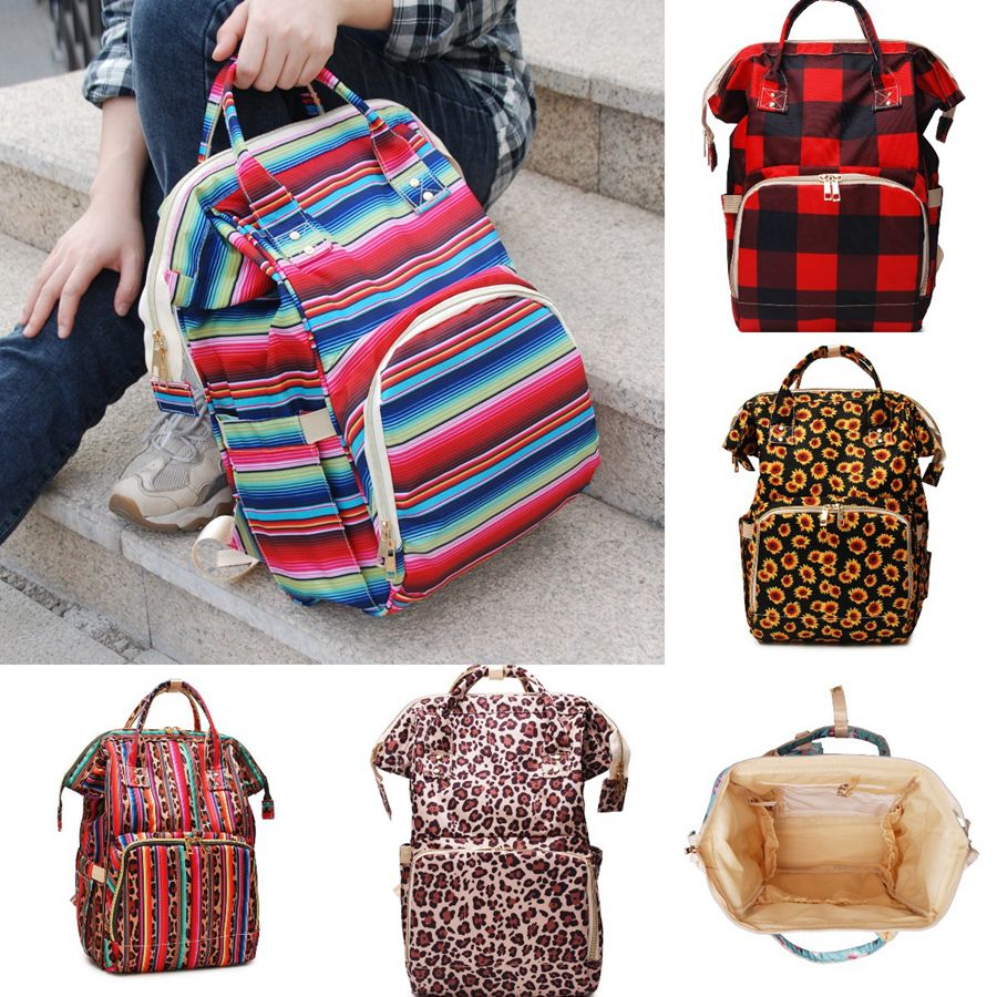 buffalo plaid diaper bag backpack