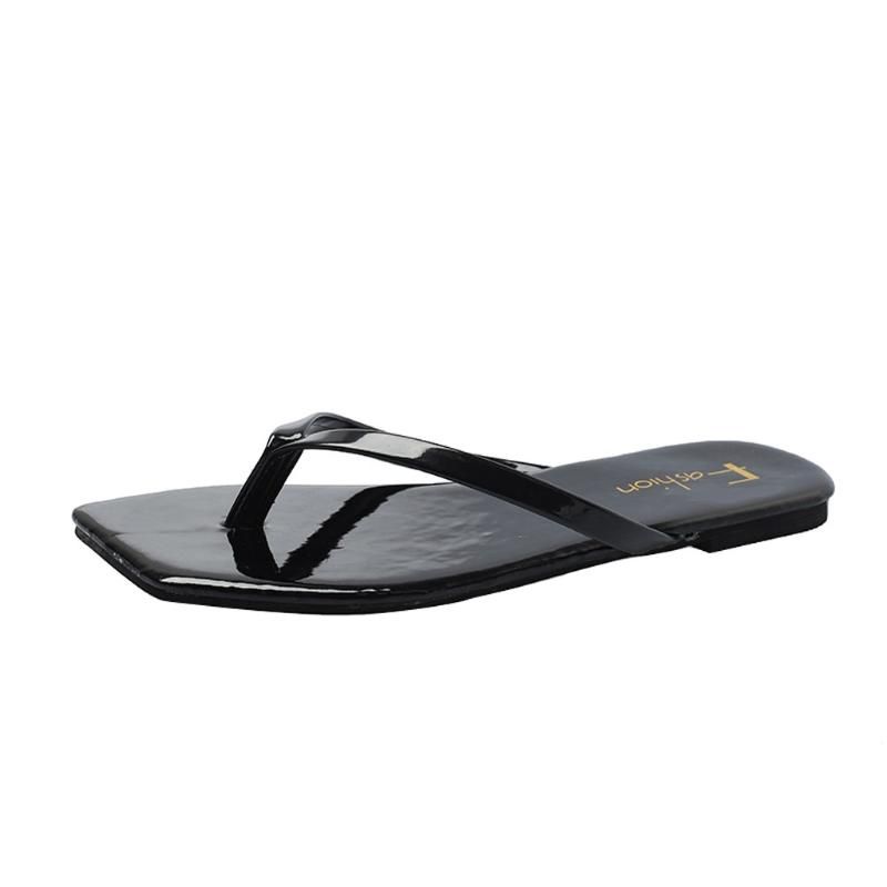 simple black flip flops