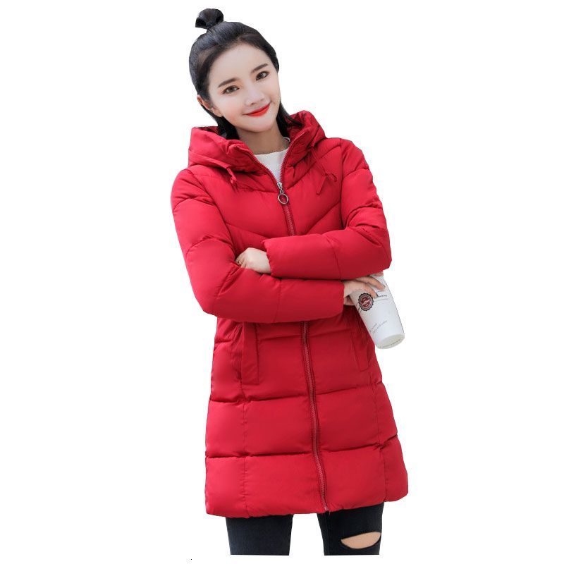 Winter Down Coat Jacket Long Thick Warm Women Casaco Wadded Parkas 05,Black,M,