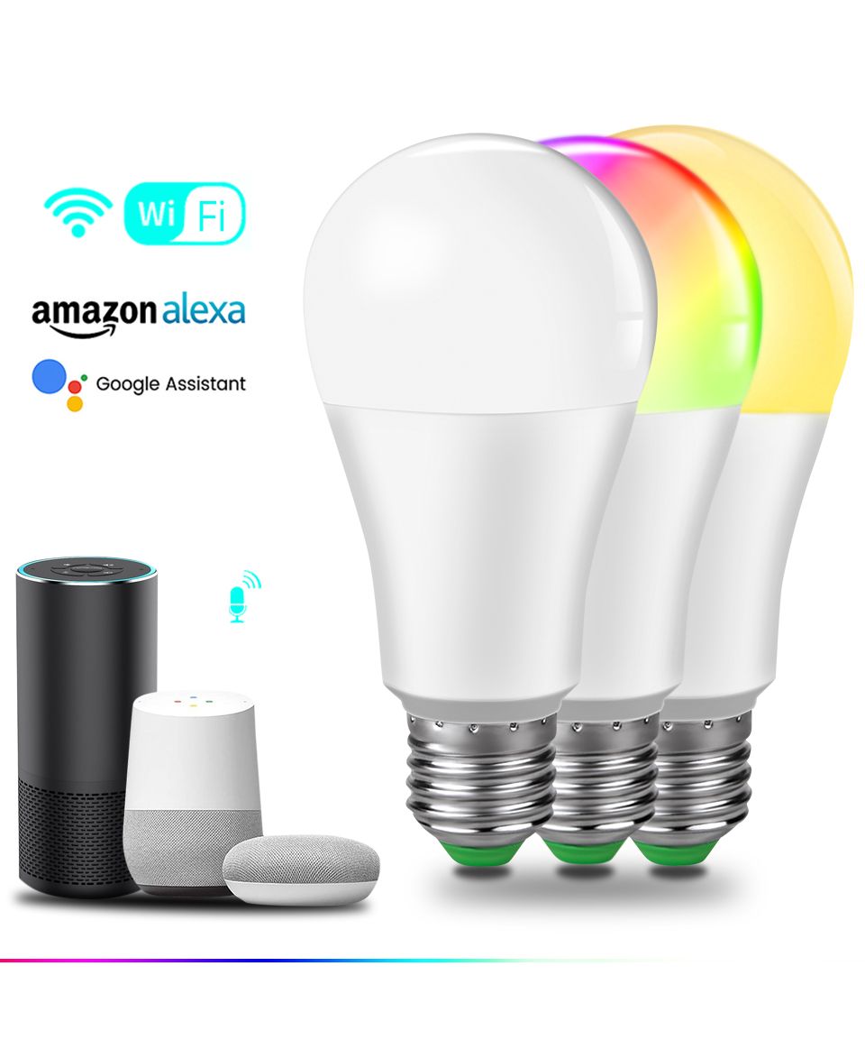 Smart WIFI LED Bulb Work With Amazon Alexa & Google Home ...