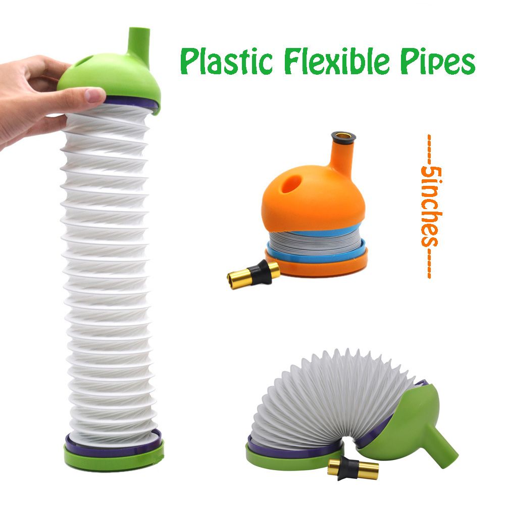 2021 Bukket Smoking Pipes Gravity Bong Plastic Pipes Flexible Wickie