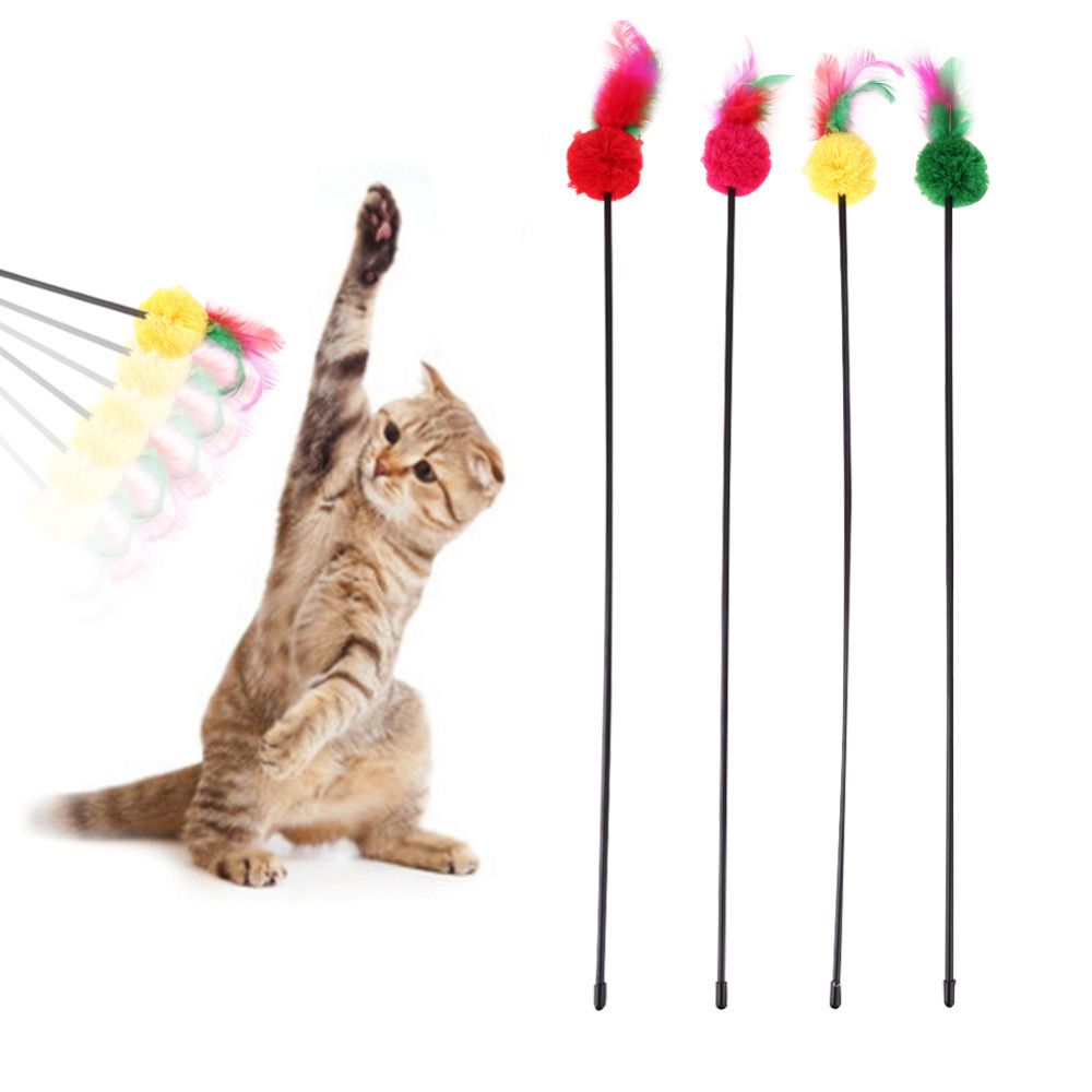 Jouets De Chat De Faire Un Baton De Chat Plume Teaser Jouets Pour Chat Chaton Catcher Produits Dentrainement Interactif Pour Chats Fournitures Pour Animaux De Compagnie Du 2 11 Dhgate