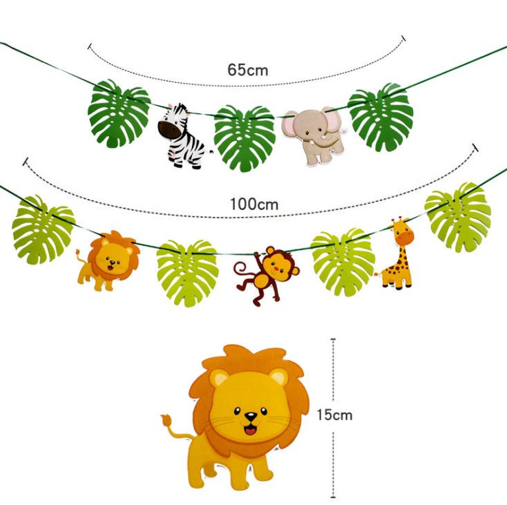 2020 2019 Children S Day Cartoon Animal Jungle Theme Buntings