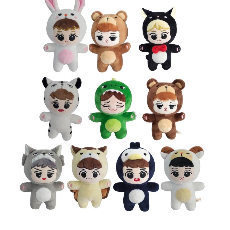 satin al kpop exo hayvan oyuncaklar pelus bebek yumusak pamuk dolmasi bebekler el yapimi kai sehun chen baekhyun yatiyordu fanmade hediye koleksiyonu
