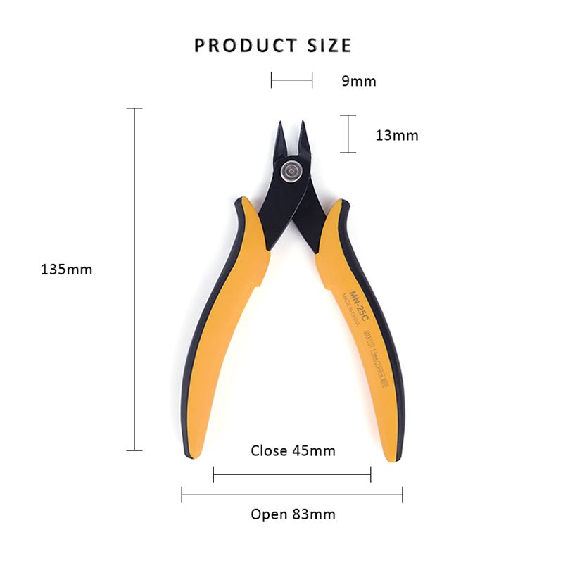 Wire Cable Cutters Nippers Tool Metal Diagonal Cutting Pliers 135mm Long