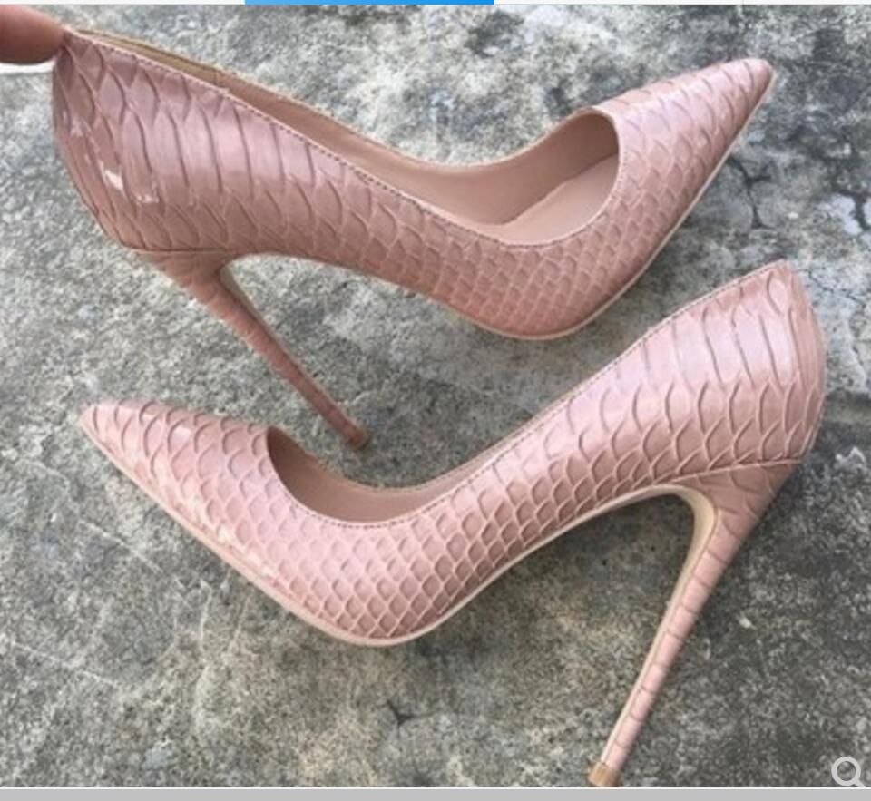 nude snakeskin heels